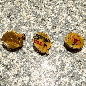 Disney Vintage 1980’s Disneyland 30th Anniversary Enameled 3 Pins Lot Rare